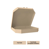 Boîte à pizza octogonale en carton ondulé personnalisée, papier kraft de qualité alimentaire, emballage pour pizza pour restaurant à emporter