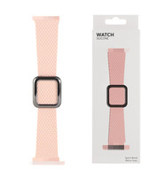Đồng Hồ Thể Thao Mềm Bằng Silicon Đồng Hồ Vuông Màu Đen Bạc Dây Đeo Thay Thế Cho Apple Watch IWatch 7 41Mm 45Mm