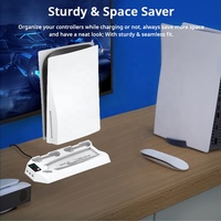 Consoles de jeux multifonctions SUNDI ventilateur de refroidissement contrôleur de support vertical Station de chargeur sans fil avec système de refroidissement pour PS5