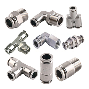 Phụ kiện xi lanh khí nén kết nối nhanh 1/4 BSP, ống dẫn khí, phụ kiện ống, khớp nối khí nhựa một chạm - Product Image 2