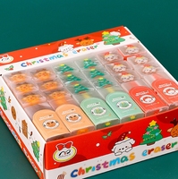 Kerstgummetje met cartoonmotief - Schattige en creatieve gecoate verpakking - Schoolkantoorbenodigdhedenprijs - Kerstcadeau - Gummetje