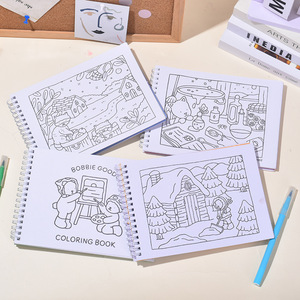 Nouveau Cahier <span class=keywords><strong>de</strong></span> Coloriage et <span class=keywords><strong>de</strong></span> <span class=keywords><strong>Dessin</strong></span> A5 pour Enfants 2026, Motif Ours Mignon, Reliure Spirale, Livre <span class=keywords><strong>de</strong></span> Croquis et <span class=keywords><strong>de</strong></span> Gribouillage à l'Aquarelle - Product Image 4