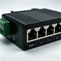 Switch Jaringan Industri Gigabit 5 Port 1000Mbps Tipe DIN Rail Wide DC Unmanaged Plug and Play AP-6205