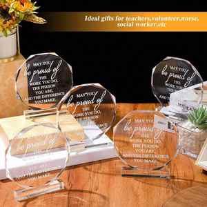 Trofeo Acrílico Creativo Transfronterizo, Premios de Cristal para Empleados de Reuniones Anuales, Medalla Conmemorativa de Vidrio, Medalla de Autorización - Product Image 5