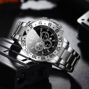 Customized Logo Fashion Business Luxury Antique Stainless Steel Waterproof Auto Date Chronograph Quartz <strong>Watch</strong> 48mm Unisex - Product Image 3