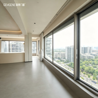 Ventana Corredera de Aluminio Moderna, Eficiente Energéticamente, Impermeable y Hermética, con Pantalla Plegable, Riel de Deslizamiento Suave, Doble Acristalamiento y Aislamiento Térmico