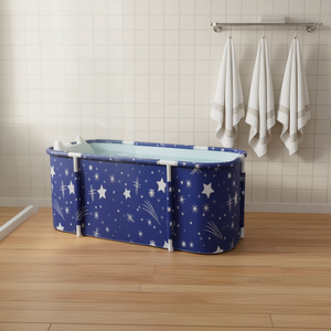 Baignoire thermostatique portable DB pour bébés, baignoire rectangulaire pliable en PP avec motif étoile, design moderne pour bain familial - Product Image 2