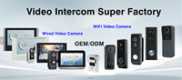Interphone audio WIFI TUYA 4 fils 7 pouces 1080P avec détection de mouvement PIR, contrôle d'accès par mot de passe, empreinte digitale et carte RFID