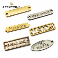 APEX Fabricant – Étiquette métallique 3D surélevée personnalisée avec logo de marque, conception OEM/ODM, pour vêtements