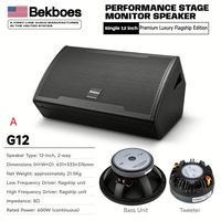 Moniteur de scène professionnel Bekboes G Series 12 pouces 600 watts pour spectacles en direct – Surveillance claire sur scène