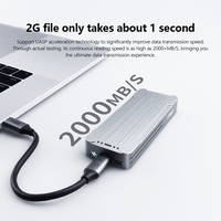 ITGZ 20Gbps USB 3.2 Gen2x2 M.2 SSD/HDD Enclosure Aluminium Alloy Casing Eksternal NVMe/SATA dengan Kipas Pendingin Terintegrasi