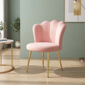 Sillas de Comedor de Terciopelo Doradas de Estilo Moderno de Mediados de Siglo, Muebles de Lujo en Color Morado para el Hogar, Oficina y Cocina, Venta al por Mayor - Product Image 3