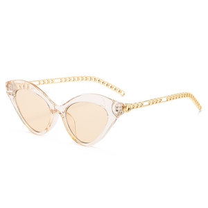 Nuevas Gafas de Sol Estilo Ojo de Gato Europeas y Americanas con Protección UV400, Ajuste Cómodo, Cadena Personalizada y Diseño de Patillas Modernas - Product Image 5