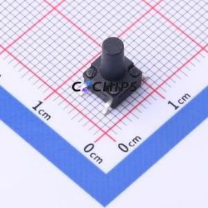 TS-KG10GS-BB100F Tactile Switch SMD-4P,6.2x6.2mm Switch Single Pole Single Throw Round Button 2.5N Vertical Mount - Product Image 1