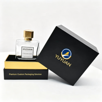 Boîte en carton rigide noir mat de luxe personnalisée avec logo en feuille d'or, vente en gros pour l'emballage de cadeaux cosmétiques et de parfums