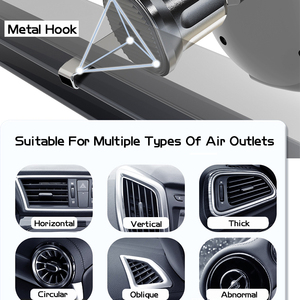 360Degree Rotation ABS Silicone Foam Phone Holder Car Mount Press-Type Car Air Outlet Mobile Holder - Product Image 3