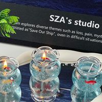 Modernes Design Glas Fisch Vase Blase Dekoration Handgemachte Aroma therapie Gel Wachs Duft kerze für Home Office für Feiertage für