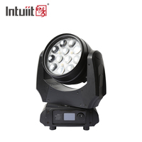 TOPLED Lampu Sorot Bergerak Mini LED Zoom Profesional 12x10W RGBW 4in1 5-60 Fokus Bermotor DMX Pencahayaan Panggung Aluminium
