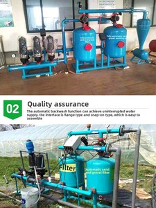 Venta Directa de Fábrica China: Filtros de Arena de Cuarzo de Una o Dos Etapas, de Acero Agrícola, con Retrolavado Manual/Automático, para Goteo - Product Image 2