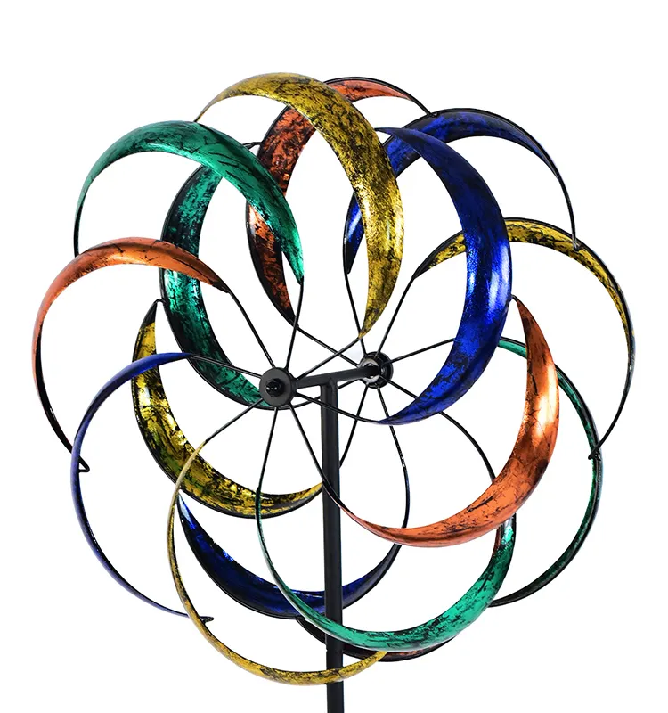 Hourpark Wholesale 3D Kinetic Sculptures Wind Blow Garden Yard Decorations Metal Wind Spinners
