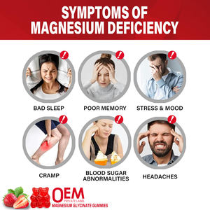 <span class=keywords><strong>Glycinate</strong></span> de Magnésium Bio Vegan 500mg Suppléments de Citrate de Magnésium Gommes Naturelles Calmes de Magnésium - Product Image 4