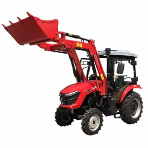 Tractor de embrague de doble etapa con cargador frontal 4 en 1, 50hp, 55hp, 4wd