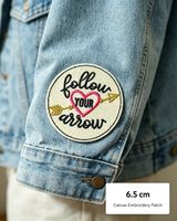 Patch brodé 'Suivez votre flèche' à thermocoller pour vêtements, vestes, sacs à dos, chapeaux, appliques décoratives