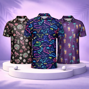 Conception de logo de fabrication, performance, 100% polyester, impression par sublimation, polo de golf, t-shirt, polo personnalisé pour homme - Product Image 1