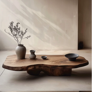 Tavolo in Legno Massello di Acacia Naturale Stile <span class=keywords><strong>Zen</strong></span> Contemporaneo per Sala da Pranzo, <span class=keywords><strong>Cucina</strong></span> Aperta, Villa, Hotel, Appartamento, Caffè, Casa di Campagna - Product Image 1