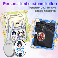 BWM13  Layar Sentuh Elektronik 1,7 inci, Badge Video GIF, Badge yang Dapat Dipakai, Foto Kustom untuk Anime Cosplay, Pameran Dagang