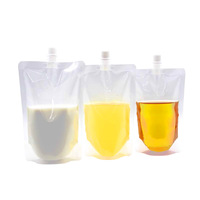 Pochette de recharge personnalisée avec bec verseur en aluminium imprimé par gravure pour emballage de boissons, jus, liquides, aliments, sauces, aliments pour animaux – Résistante à l'humidité