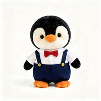 Peluche pingouin kawaii très populaire en tenue habillée, peluche pingouin moelleuse, cadeau d'anniversaire pour les amoureux des animaux