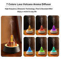 Diffuseur d'arômes à flamme simulée, humidificateur, alimenté par USB, 7 couleurs, veilleuse LED, diffuseur d'huiles essentielles silencieux pour la maison