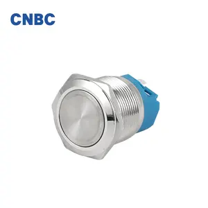 High Quality 22mm Diameterstainless Steel Waterproof 1no1nc Momentary 4pins Push Button Switch Metal Without Led Light