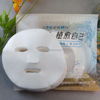 Masque facial DIY en feuille de coton et fibres d'algues, flexible, confortable, sans sensation de tension, 220x200mm, tissage uni, pour une utilisation longue durée sur la peau