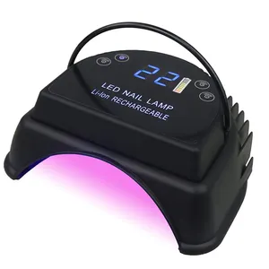 Luz de Gel inalámbrica recargable, lámpara profesional Led UV de 64W, secador de uñas inalámbrico para Gel UV LED con mango de elevación