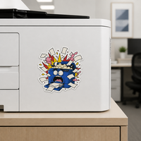 Autocollants personnalisés pour employés de bureau, dessins animés amusants, mèmes anthropomorphes, vinyle découpé, imperméables, autocollants adhésifs pour employés