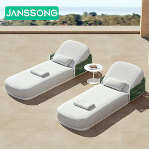 Lit de repos de luxe mobilier d'extérieur lit de bronzage mobilier au bord de la piscine chaises longues d'extérieur en aluminium meubles de patio en métal chaise longue en corde - Product Image 2