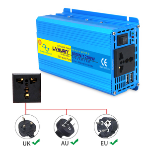 Convertisseur d'ondes sinusoïdales pures <span class=keywords><strong>Lvyuan</strong></span> 500W 1000W 12V 24V 110V 220V avec prises universelles - Product Image 3