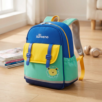 Sac à dos pour enfants personnalisé, mignon, géométrique, imperméable, avec poche latérale, léger, durable, pour garçons et filles