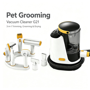 Système complet de toilettage pour animaux de compagnie 5-en-1 : Aspirateur, brosse électrique anti-poils, tondeuse pour pattes, filtre HEPA - Product Image 3