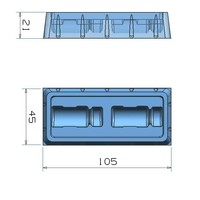 HS 3 mL Ensemble de seringues en plastique à 2 flacons, plateau en plastique, emballage sous blister en bouteille, boîte d'emballage, doublure intérieure de blister Modèle 004 Guangdong