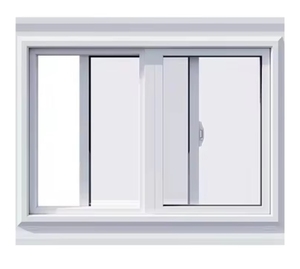 UPVC hồ sơ nhựa thép đôi cửa sổ kính thiết kế pháp Đôi tráng men PVC cửa sổ trượt đôi cửa sổ cách âm - Product Image 1