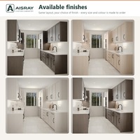 Meuble de cuisine Shaker en placage de bois avec portes encadrées, aménagement en galley, rangement par tiroirs, pour projets de maison et boîtes de rangement en MDF