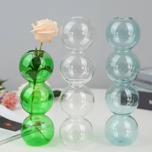 Abstrakte Ball Bubble Interior Decor Moderne nordische farbige Boro silikat Blumenvase Glas Home Decor