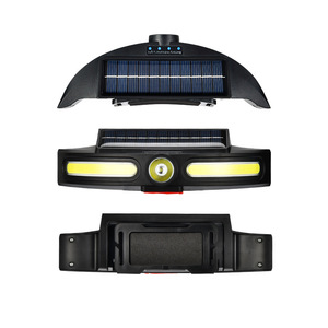 ไฟหน้าแบบใช้พลังงานแสงอาทิตย์ 2000mAh LED แสงคู่ สำหรับกิจกรรมกลางแจ้ง ตกปลา ปั่นจักรยาน ชาร์จซ้ำได้ ปรับความสว่างได้ - Product Image 2