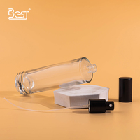 120ml großvolumige Klarglas flasche mit Mist Black Sprayer 40ml 50ml 60ml 80ml 100ml 120ml 200ml Raums prüh flasche