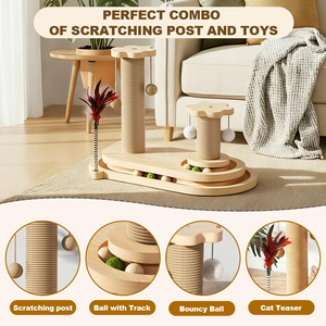 Rascador para Gatos de Madera MDF Beige, Venta al Por Mayor del Fabricante - Product Image 2