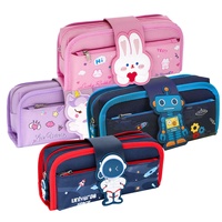 Trousse à crayons détachable de grande capacité, sac de papeterie en toile pour garçons et filles