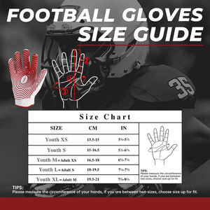 Guanti da calcio per ragazzi e ragazze guanti appiccicosi per bambini Junior Flag guanti da Football americano - Product Image 2